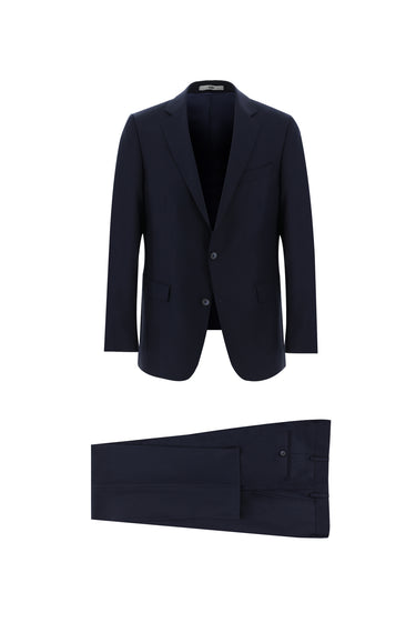 Koyu Lacivert Slim Fit Dar Kesim Klasik Takım Elbise