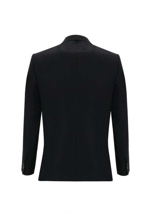 Siyah 7 Drop Slim Fit Dar Kesim Takım Elbise