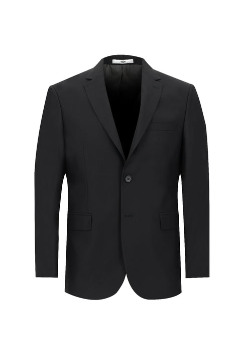 Black 6-Drop Regular Fit Standard Cut Suit
