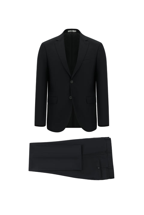 Black 7 Drop Slim Fit Narrow Cut Suit