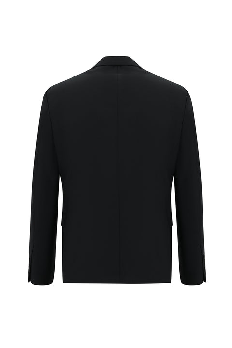 Black 4-Drop Relaxed Fit Suit