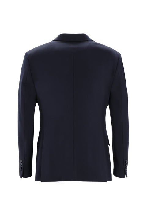 Koyu Lacivert 7 Drop Super Slim Fit Eksra Dar Kesim Fit Kruvaze Takım Elbise