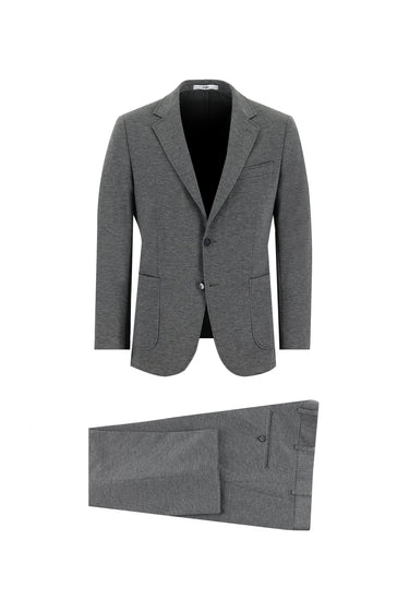 Orta Gri Slim Fit Dar Kesim Klasik Takım Elbise