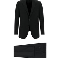 Siyah 8 Drop Long Slim Fit Uzun Dar Kesim Takım Elbise