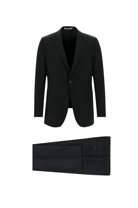 Siyah 8 Drop Long Slim Fit Uzun Dar Kesim Takım Elbise