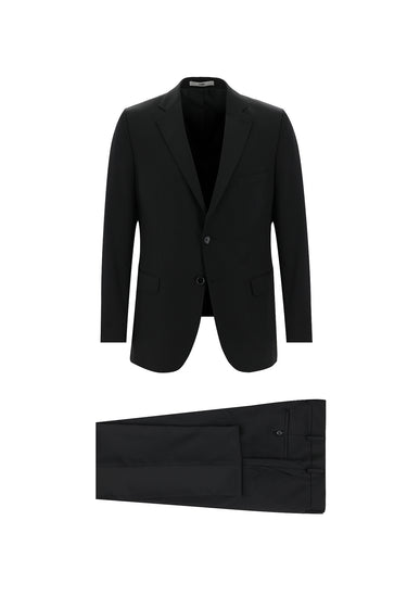 Siyah Relaxed Fit Rahat Kesim Klasik Takım Elbise