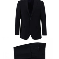 Koyu Lacivert Slim Fit Dar Kesim Klasik Takım Elbise