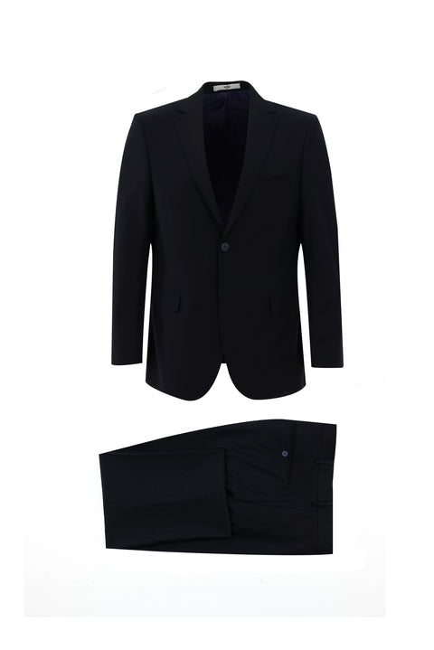 Koyu Lacivert 7 Drop Slim Fit Dar Kesim Takım Elbise