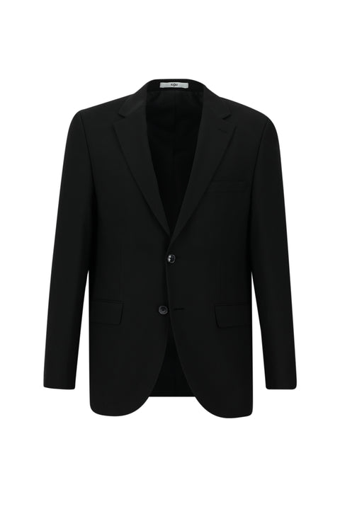 Siyah 4 Drop Relaxed Fit Rahat Kesim Takım Elbise