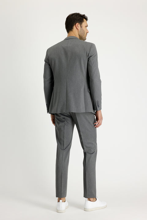 Orta Gri 7 Drop Super Slim Fit Eksra Dar Kesim Takım Elbise