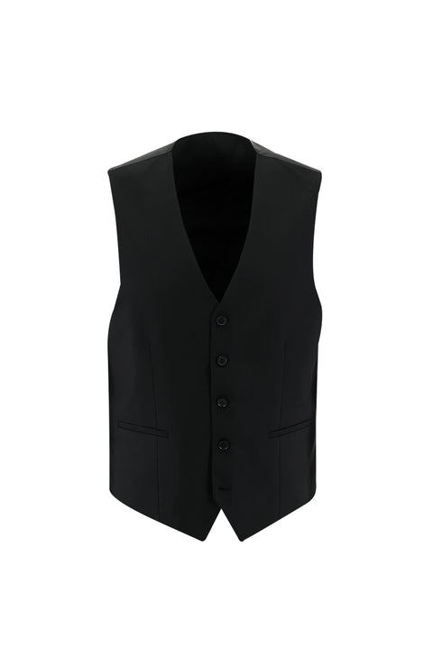 Siyah 6 Drop Regular Fit Standart Kesim Yelekli Takım Elbise