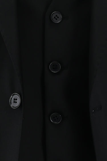 Siyah Slim Fit Dar Kesim Yelekli Takım Elbise
