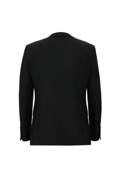 Black 6-Drop Regular Fit Suit with Vest
