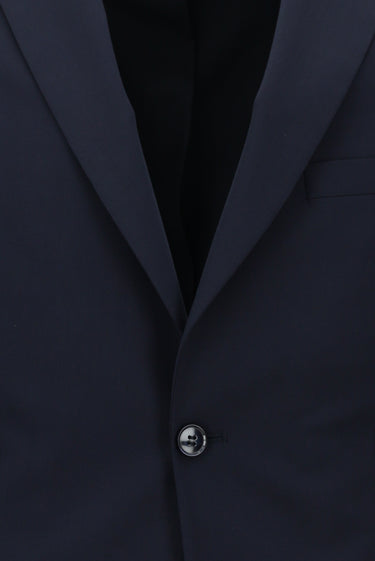 Koyu Lacivert 7 Drop Slim Fit Dar Kesim Yünlü Klasik Takım Elbise