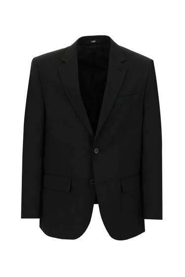 Siyah Slim Fit Dar Kesim Yünlü Klasik Takım Elbise