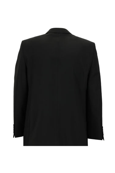 Siyah Slim Fit Dar Kesim Yünlü Klasik Takım Elbise