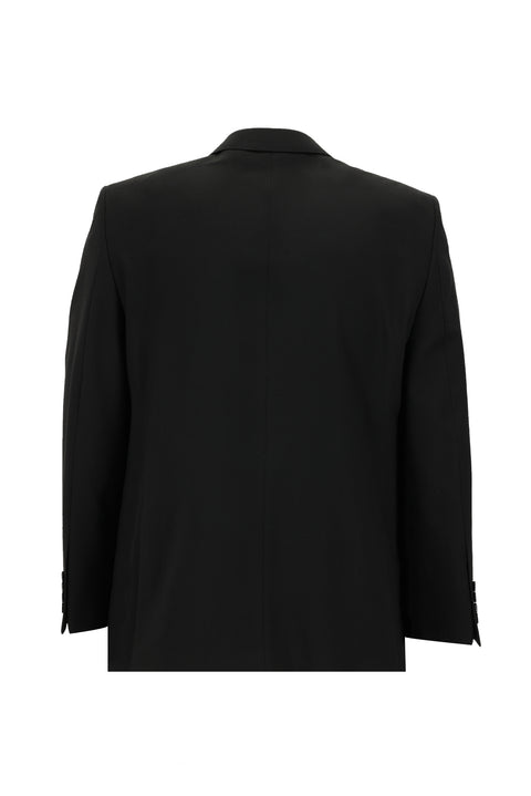 Siyah 7 Drop Slim Fit Dar Kesim Yünlü Takım Elbise