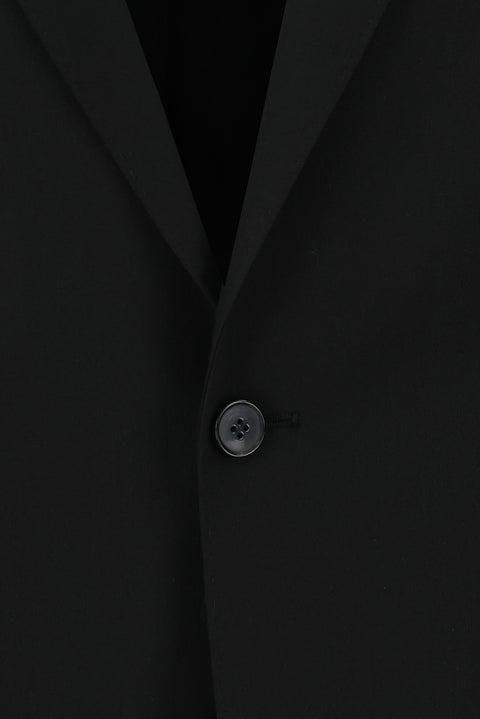 Siyah 4 Drop Relaxed Fit Rahat Kesim Yünlü Takım Elbise
