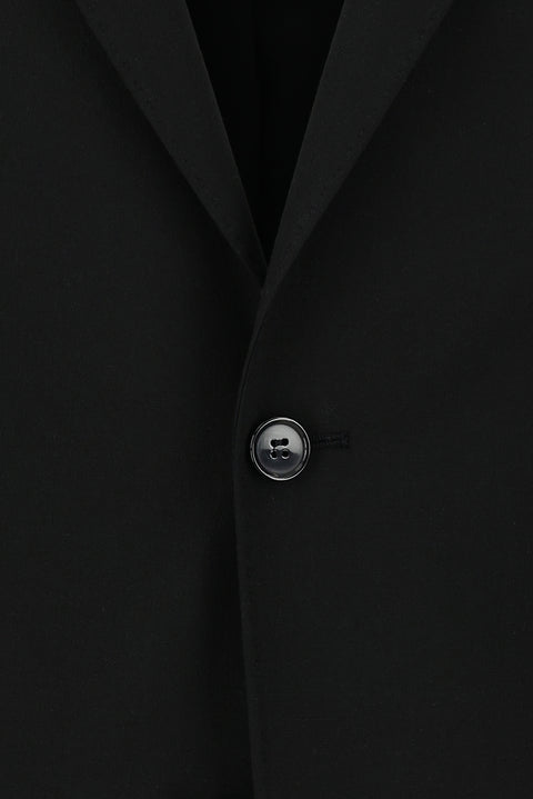 Siyah 7 Drop Slim Fit Dar Kesim Yünlü Takım Elbise