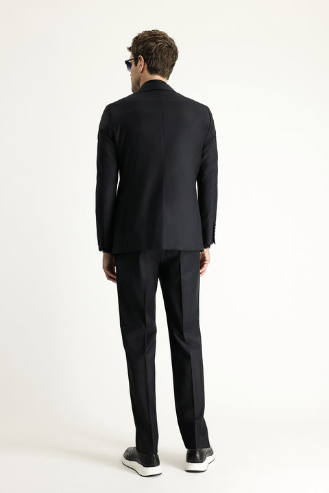 Black 6-Drop Regular Fit Standard Cut Suit