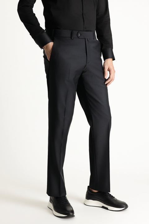 Black 6-Drop Regular Fit Standard Cut Suit