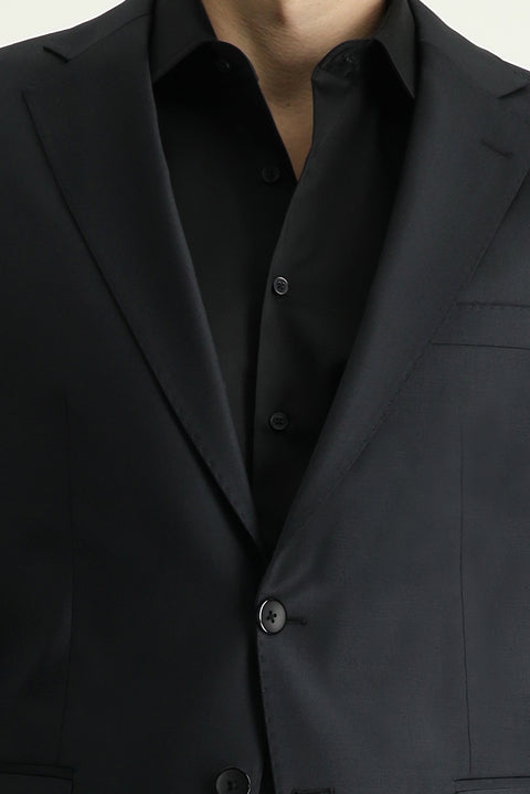 Black 6-Drop Regular Fit Standard Cut Suit