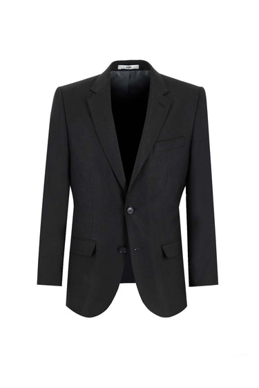 Siyah Slim Fit Dar Kesim Yünlü Klasik Takım Elbise