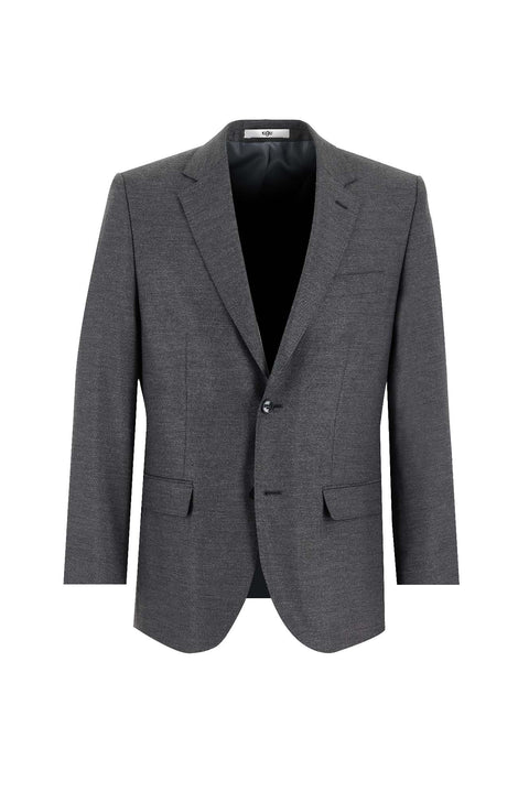 Koyu Füme 4 Drop Relaxed Fit Rahat Kesim Yünlü Takım Elbise