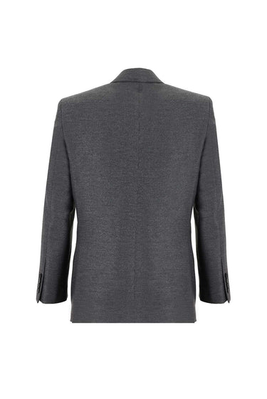  Koyu Füme Relaxed Fit Rahat Kesim Yünlü Klasik Takım Elbise