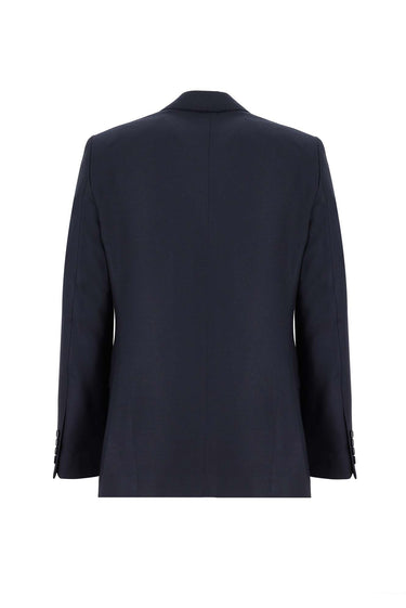 Koyu Lacivert Slim Fit Dar Kesim Yünlü Klasik Takım Elbise