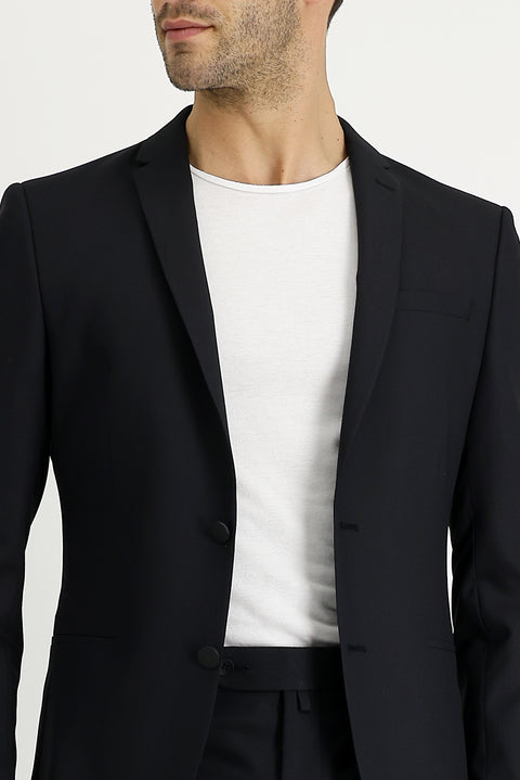 Siyah 7 Drop Super Slim Fit Eksra Dar Kesim Takım Elbise