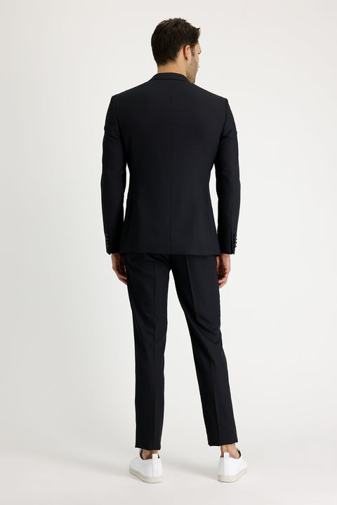 Siyah 7 Drop Super Slim Fit Eksra Dar Kesim Takım Elbise