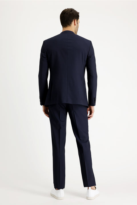 Koyu Lacivert 7 Drop Super Slim Fit Eksra Dar Kesim Takım Elbise