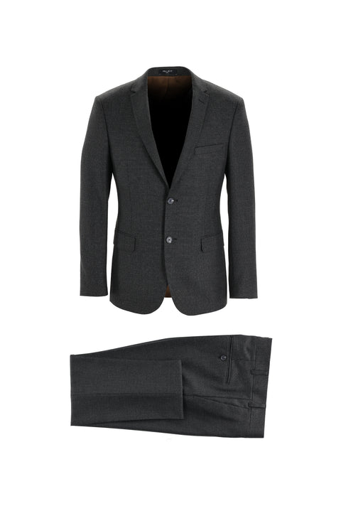 Siyah 7 Drop Super Slim Fit Eksra Dar Kesim Fit Takım Elbise