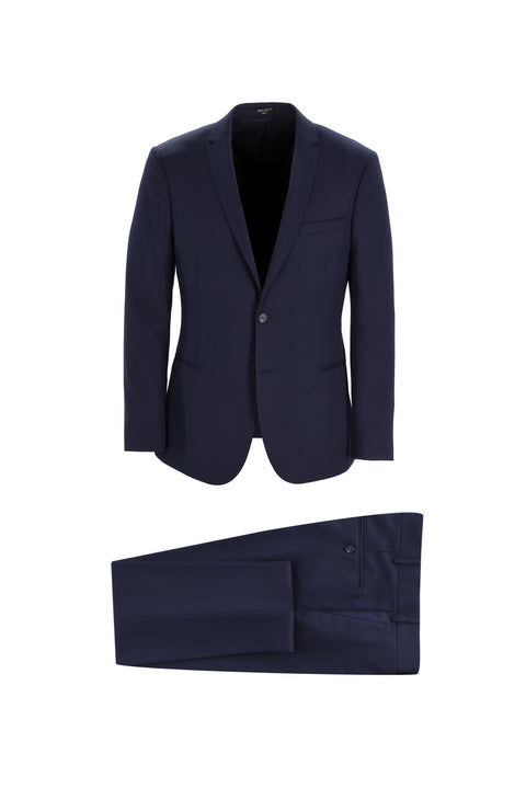 Koyu Lacivert 7 Drop Super Slim Fit Eksra Dar Kesim Takım Elbise