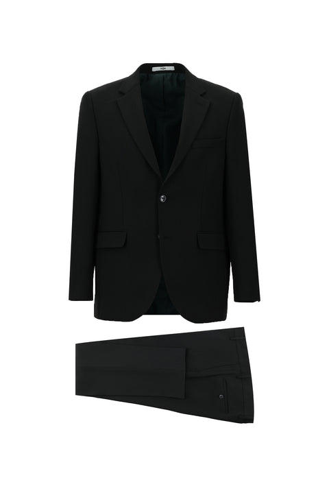 Siyah 4 Drop Relaxed Fit Rahat Kesim Takım Elbise