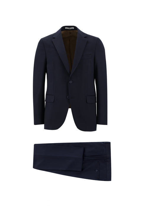 Koyu Lacivert 7 Drop Slim Fit Dar Kesim Takım Elbise