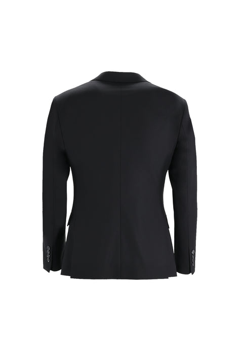 Siyah 7 Drop Super Slim Fit Eksra Dar Kesim Yelekli Takım Elbise