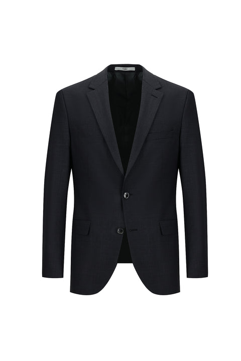 Koyu Füme 7 Drop Slim Fit Dar Kesim Yünlü Desenli Takım Elbise