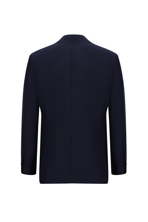 Orta Lacivert 4 Drop Relaxed Fit Rahat Kesim Kuşgözü Takım Elbise
