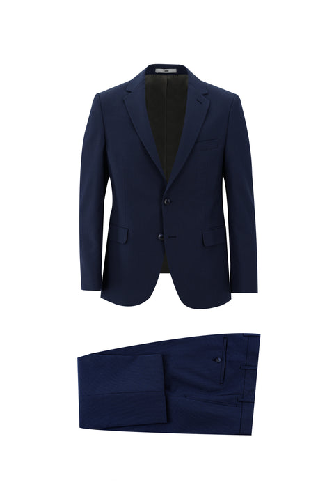 Açık Lacivert 7 Drop Slim Fit Dar Kesim Kuşgözü Takım Elbise