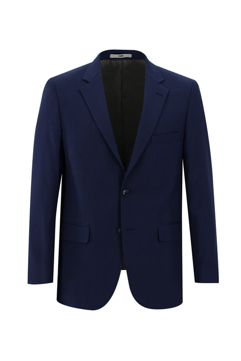 Koyu Lacivert 4 Drop Relaxed Fit Rahat Kesim Kuşgözü Takım Elbise