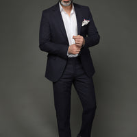 Açık Lacivert 7 Drop Slim Fit Dar Kesim Kuşgözü Takım Elbise