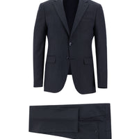 Koyu Lacivert 7 Drop Slim Fit Dar Kesim Kuşgözü Takım Elbise