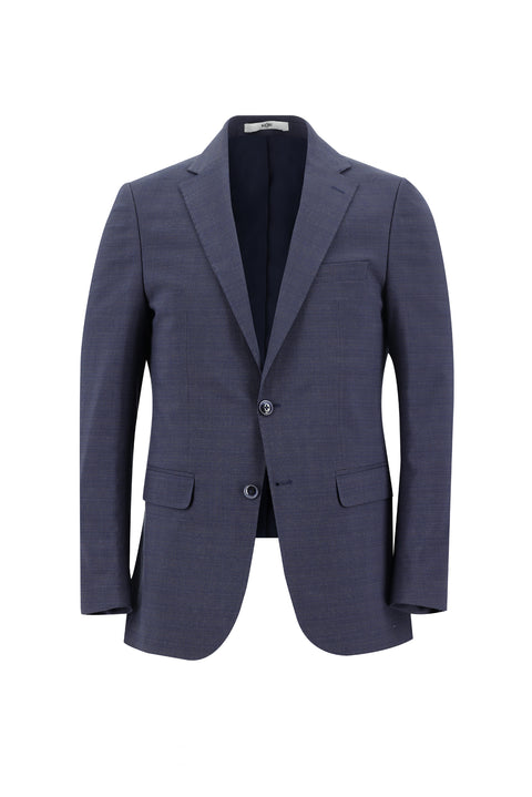 Orta Lacivert 6 Drop Regular Fit Standart Kesim Kuşgözü Takım Elbise