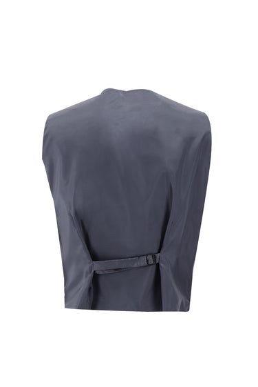 Siyah Regular Fit Kombinli Yelekli Keten Karışımlı Takım Elbise