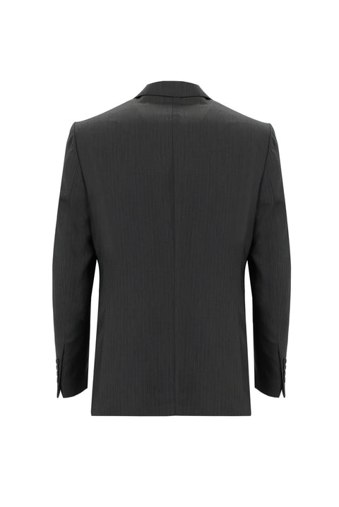 Medium Gray 7 Drop Slim Fit Striped Suit