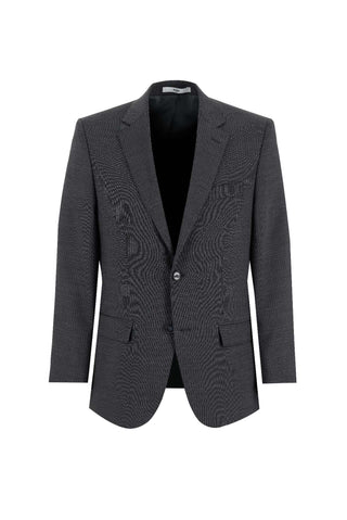  Koyu Füme 4 Drop Relaxed Fit Rahat Kesim Yünlü Çizgili Takım Elbise