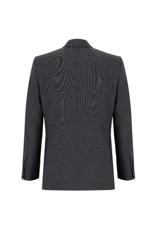  Koyu Füme 4 Drop Relaxed Fit Rahat Kesim Yünlü Çizgili Takım Elbise
