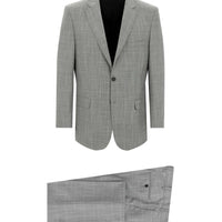 Açık Gri Relaxed Fit Rahat Kesim Kareli Takım Elbise